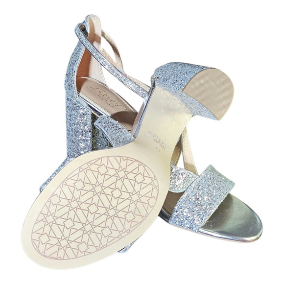 Jewel Badgley Mischka Heels Size 11 Silver - Picture 6 of 8